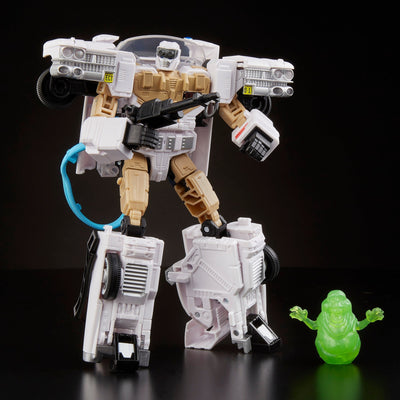 Transformers Generations Collaborative: Ghostbusters Mash-Up Ecto-1 Ectotron Robot Mode and Slimer Figure