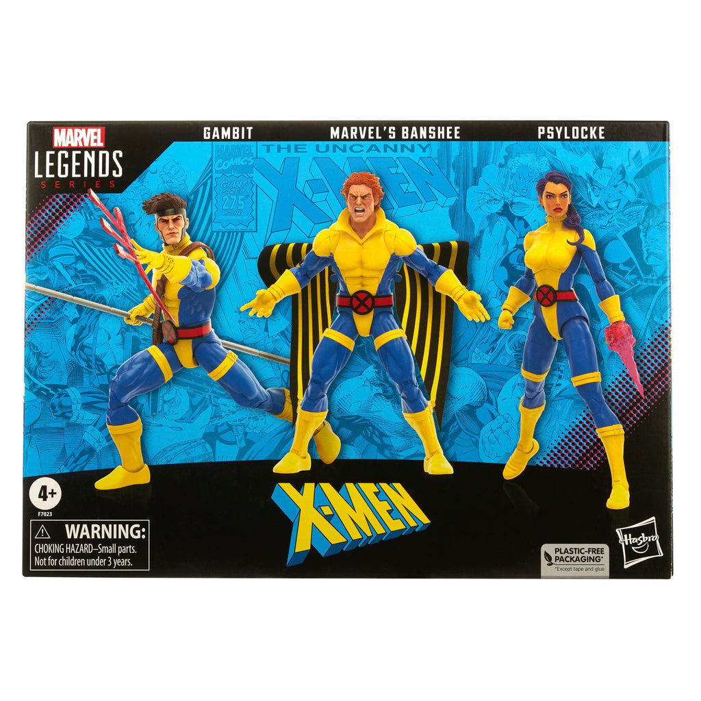 Hasbro - Marvel Legends Series - Figuras de Banshee, Gambito y Mariposa Mental
