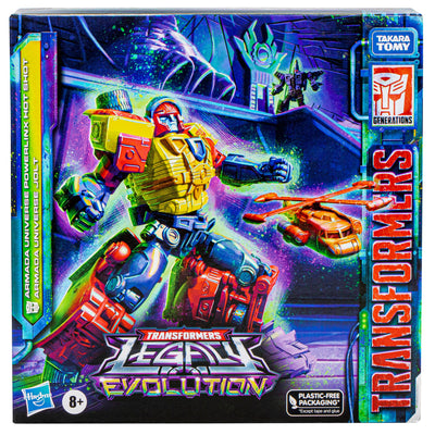 Transformers Legacy Evolution Armada Universe Powerlinx Hot Shot and Armada Universe Jolt
