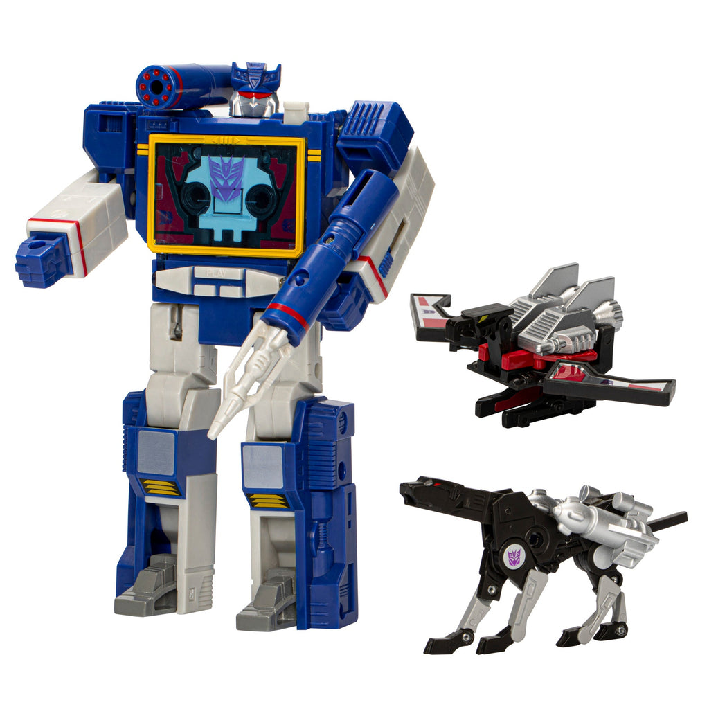 Figuras Transformers Retro - Figuras G1 del 40.º aniversario - Soundwave, Laserbeak y Ravage